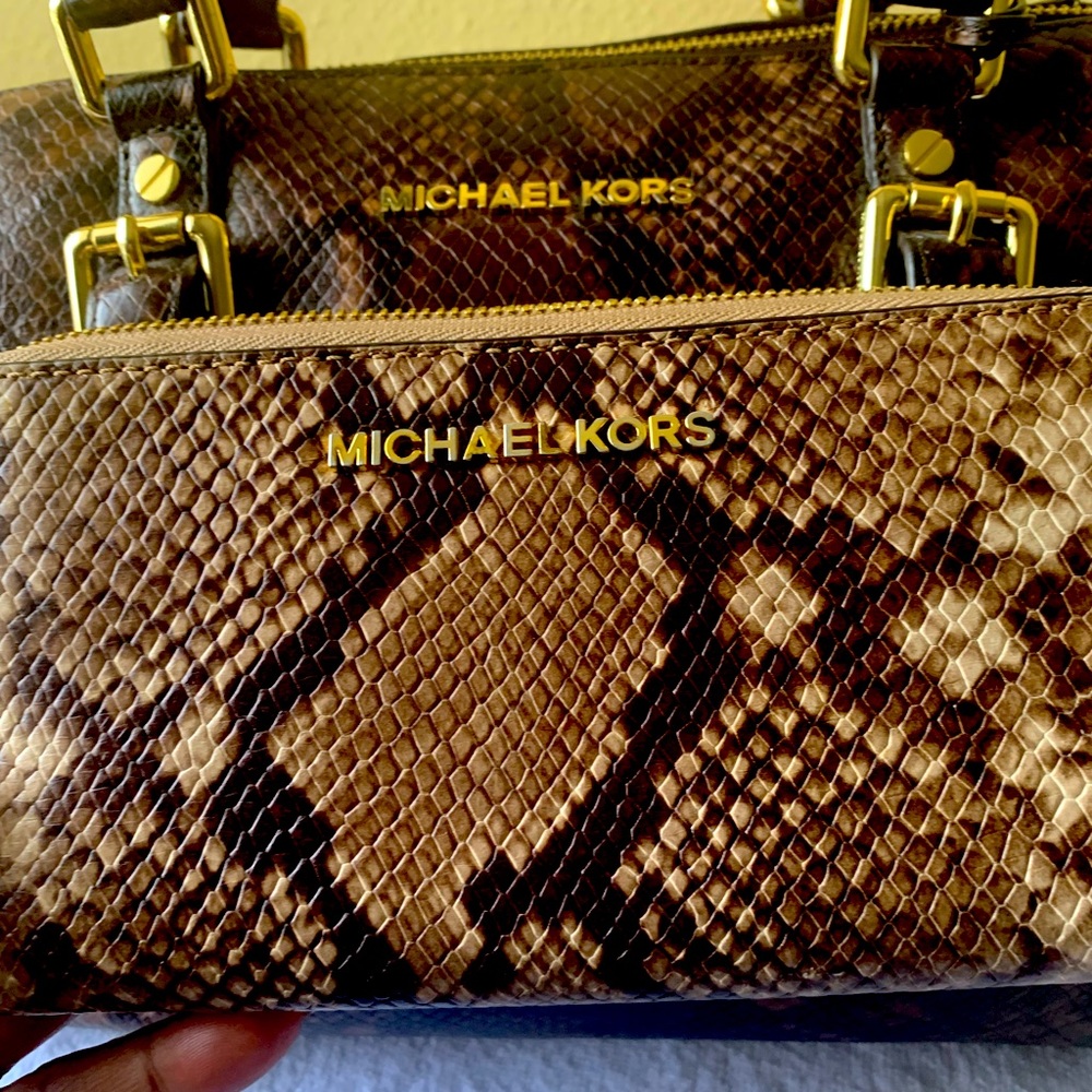 Michael Kors Purse And Wallet Python - image 8